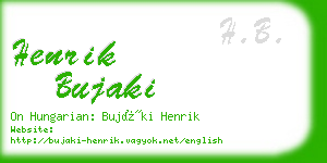 henrik bujaki business card